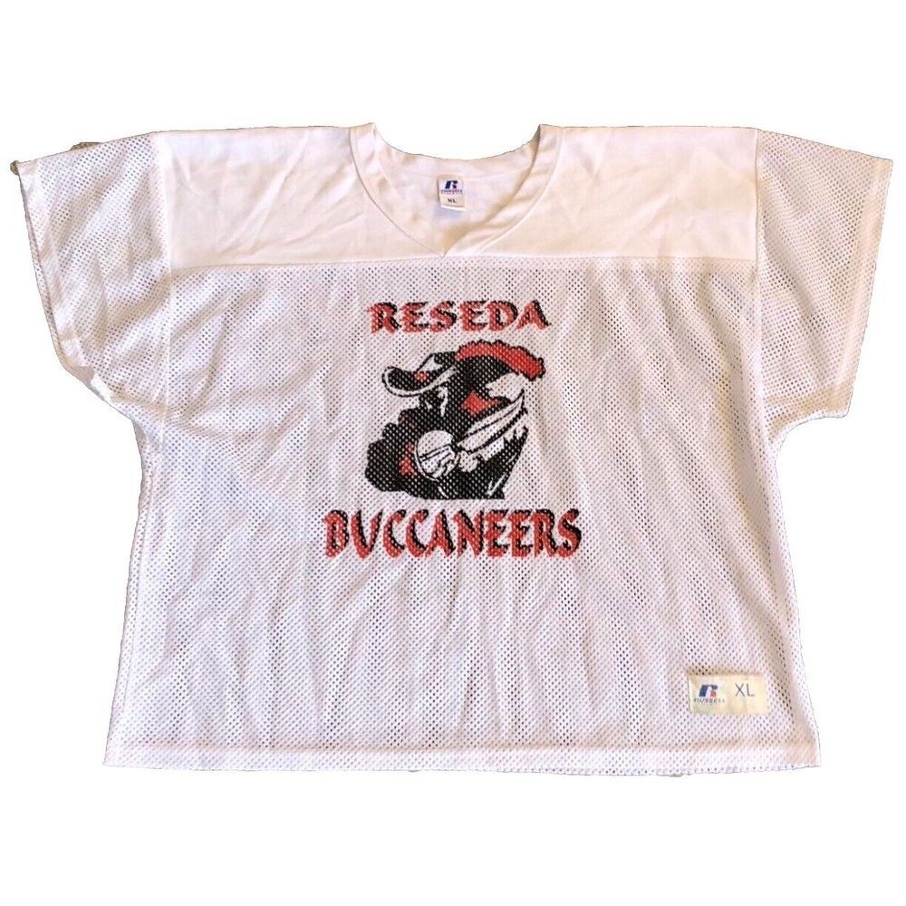 VTG Cropped Russell Practice Jersey Football Mesh 90s Baggy Boxy Size XL Rap